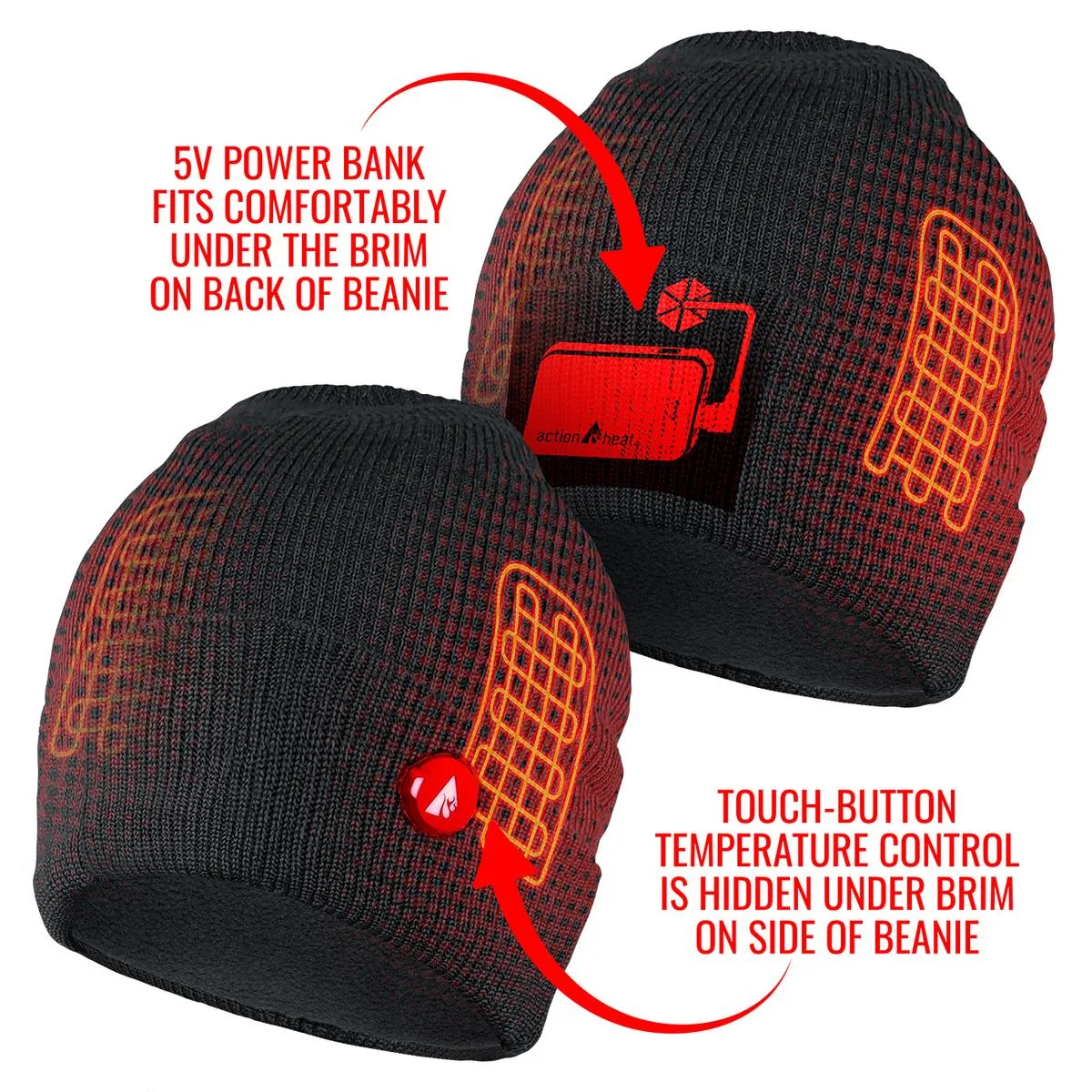 ActionHeat 5V Battery Heated Knit Hat