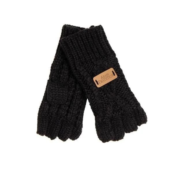 Aran Classic Cable Fingerless Gloves