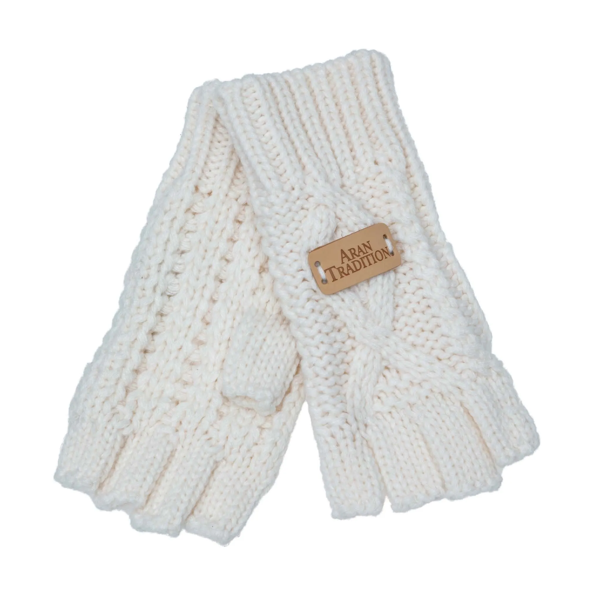 Aran Classic Cable Fingerless Gloves