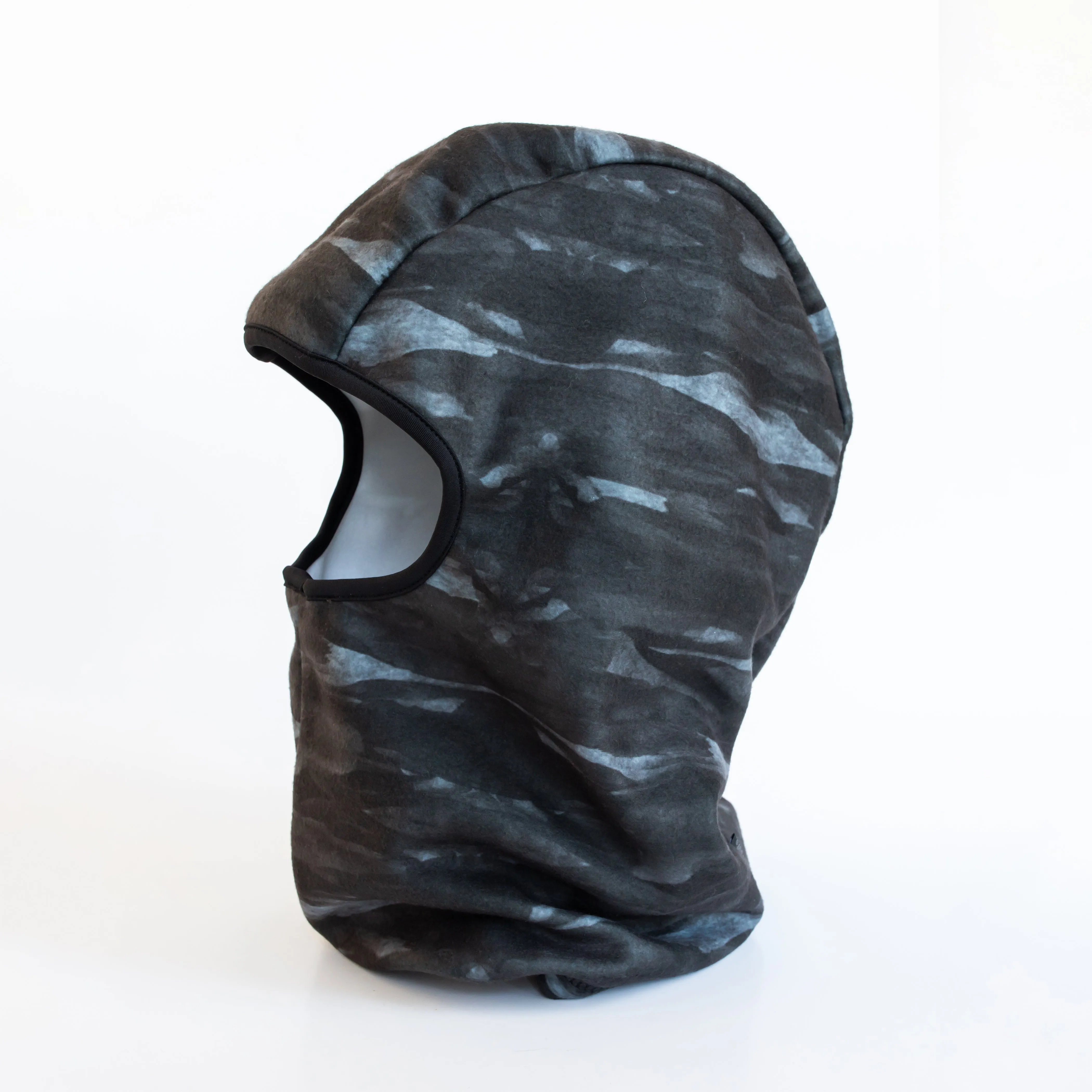 Black Watercolor Camo Fleece Balaclava