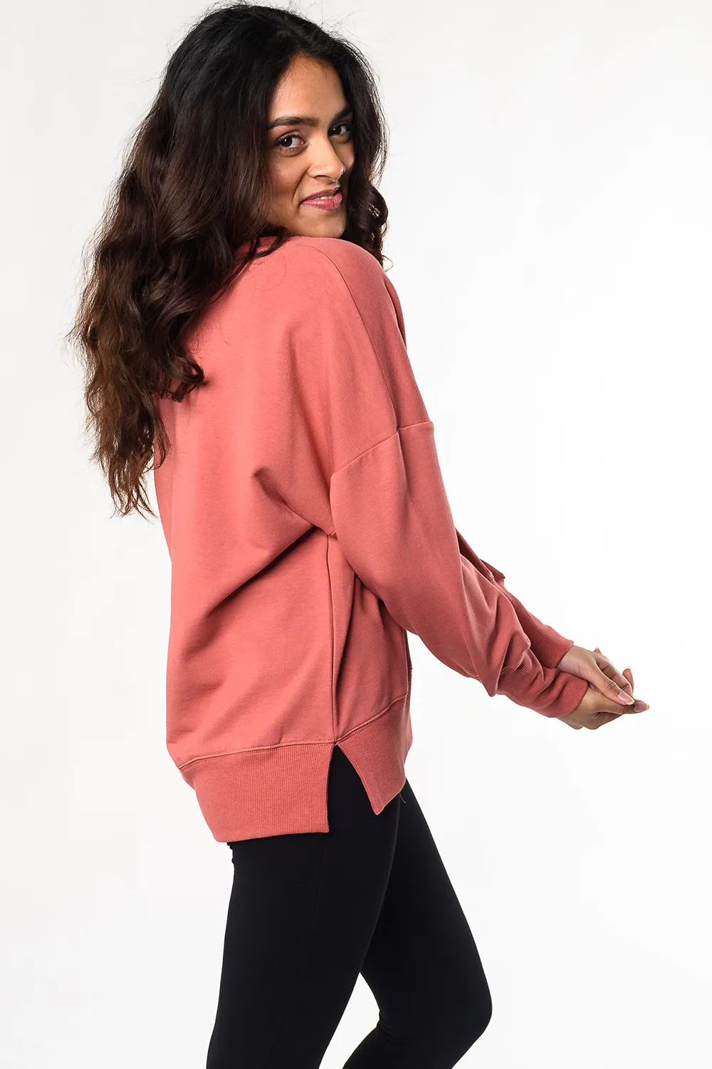 Caitlin Bamboo Sweatshirt - Desert Pink