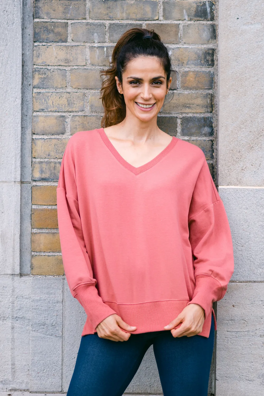 Caitlin Bamboo Sweatshirt - Desert Pink