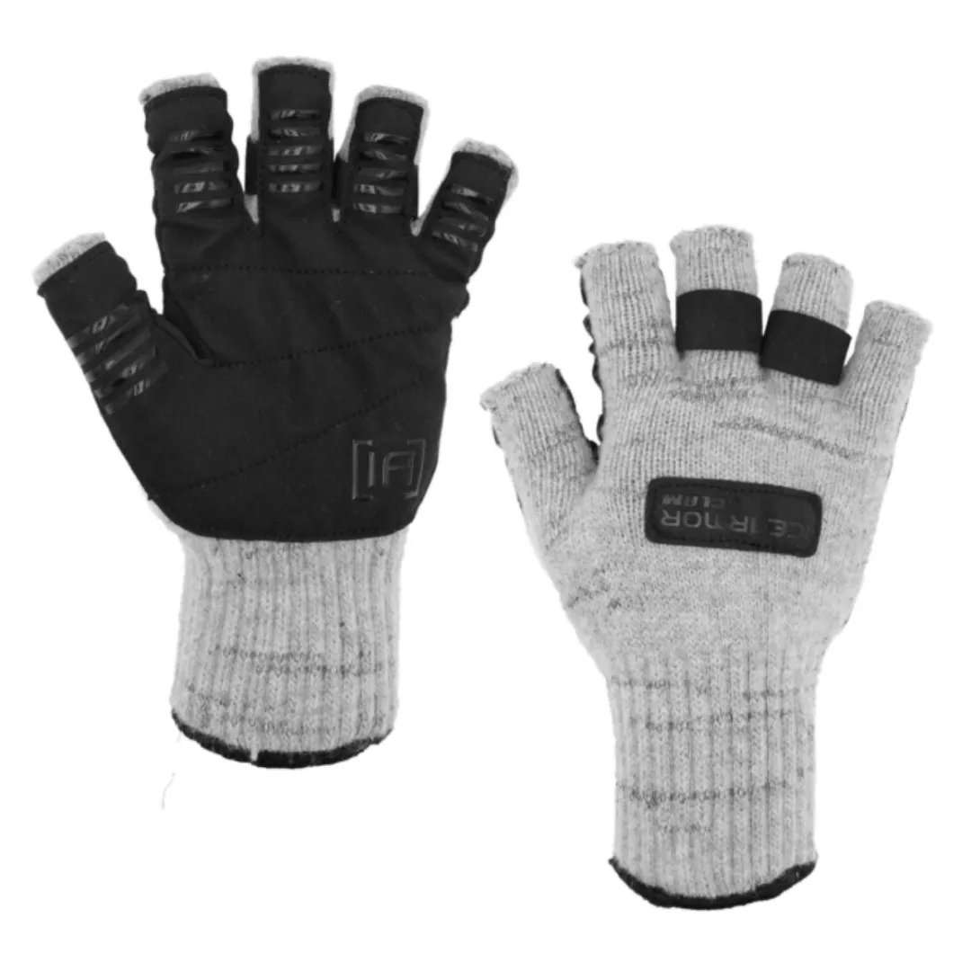 Clam Ice Armor Wooly Fingerless Gloves