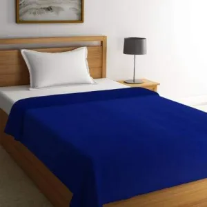 Dtex New bedsheets for Winter Soft Warm Fleece Blanket Woolen bedsheets for Double Bed(PB Blue)