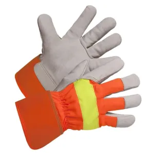 FORCEFIELD Hi-Vis Leather Work Gloves