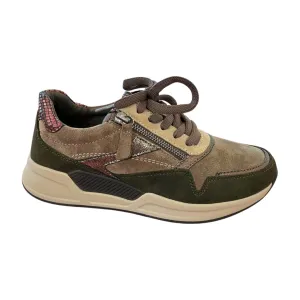 Gabor Khaki Taupe Rolling Soft Trainer 95730