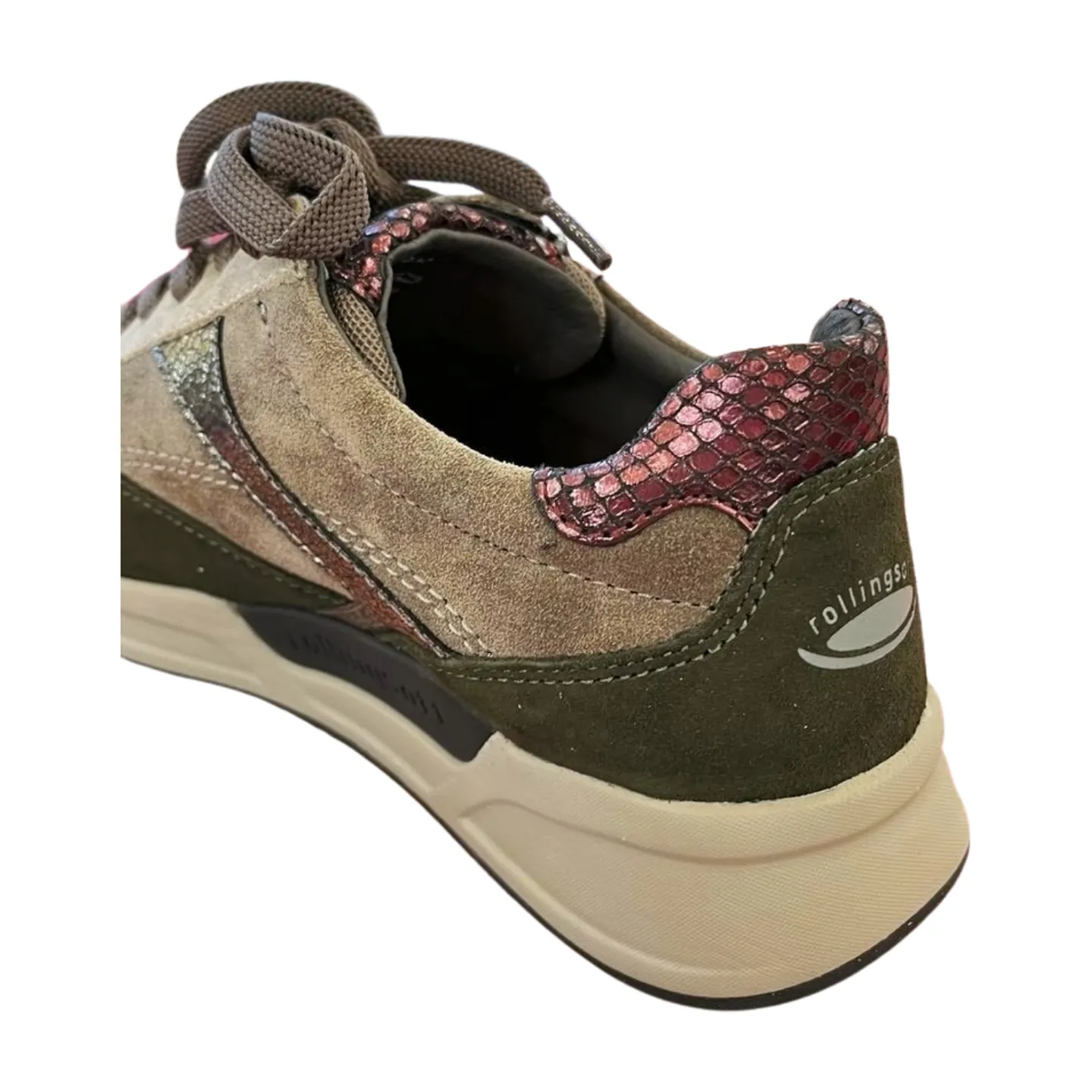 Gabor Khaki Taupe Rolling Soft Trainer 95730