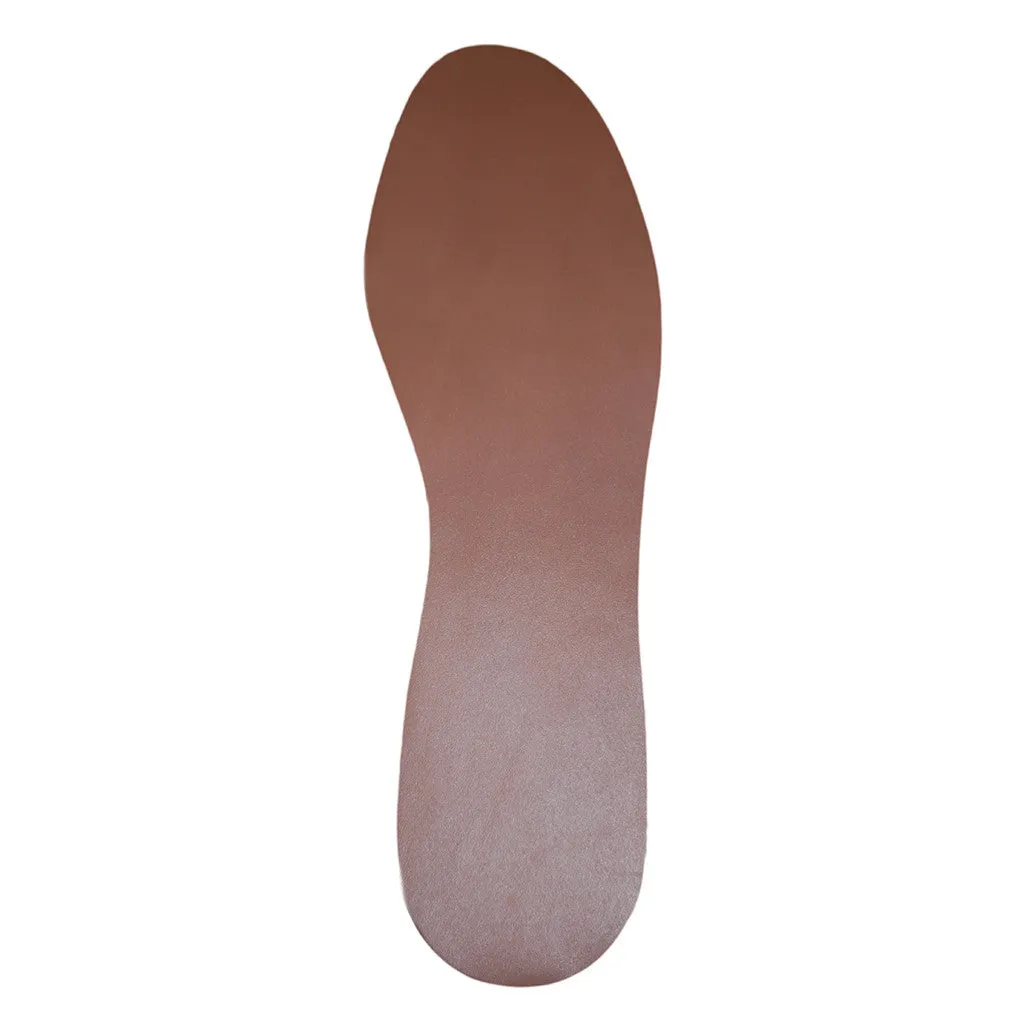 Handcrafted Thin Brown Oily Leather Insoles