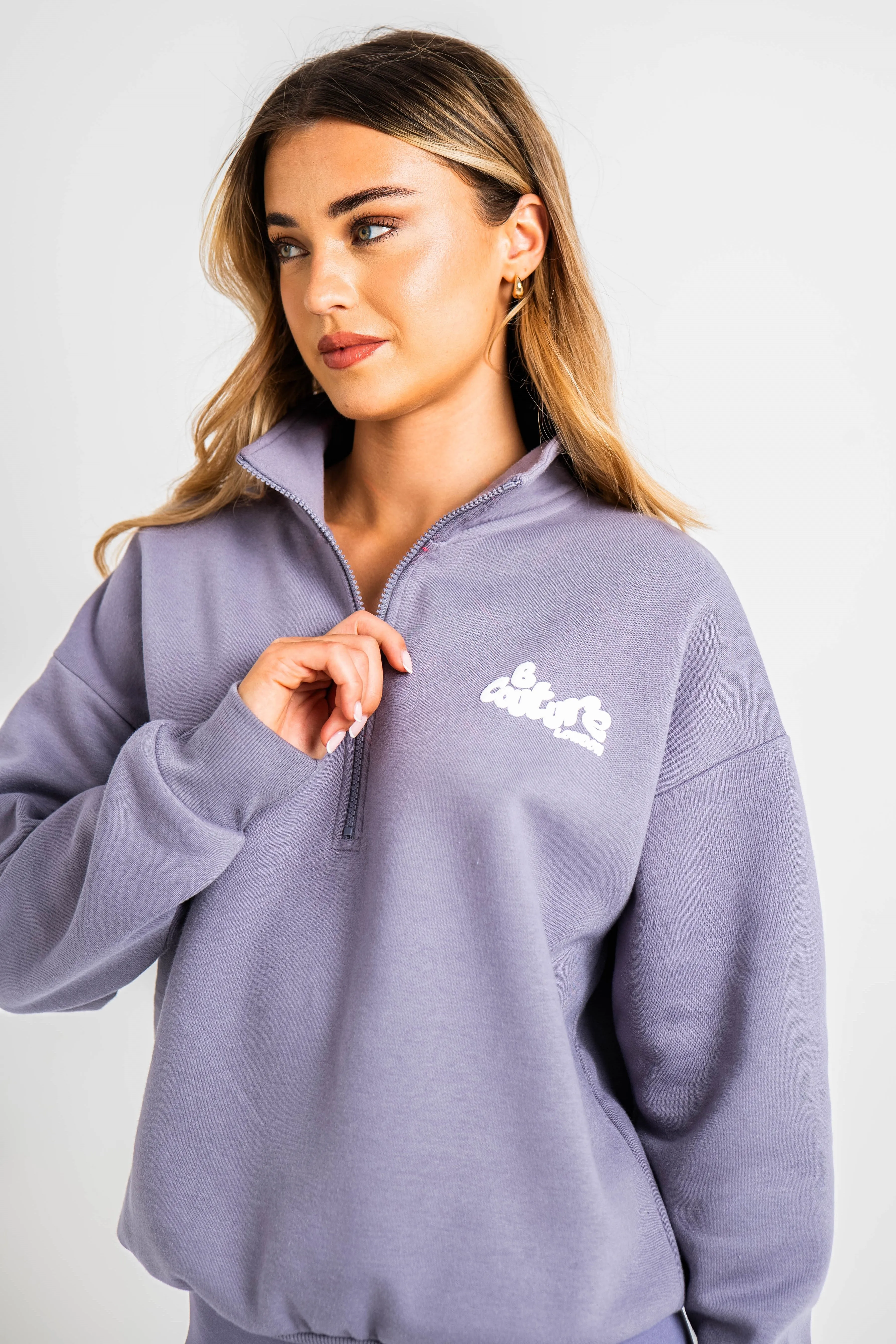 Hatherley Half-Zip Sweatshirt & Leggings Set - Lavender