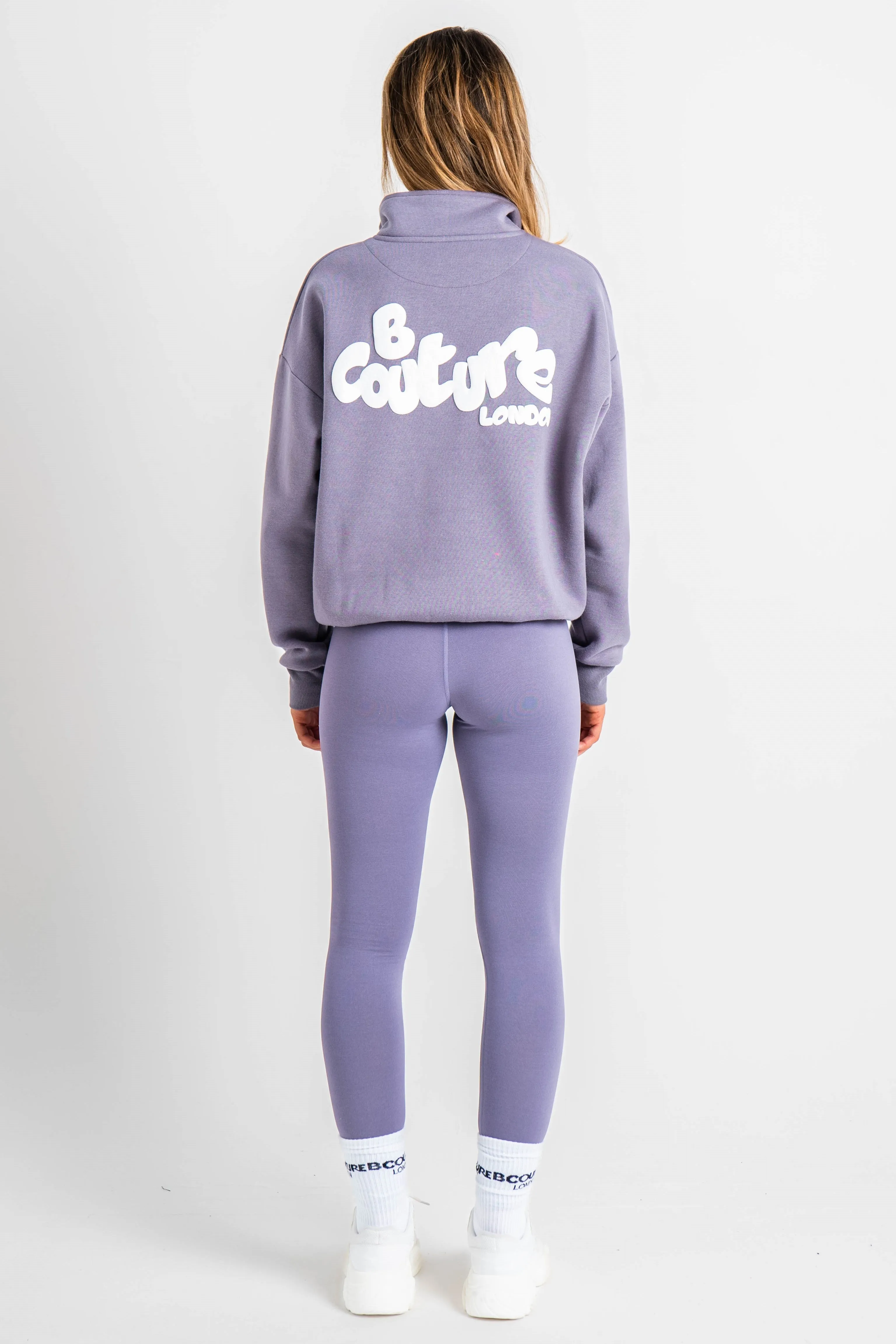 Hatherley Half-Zip Sweatshirt & Leggings Set - Lavender