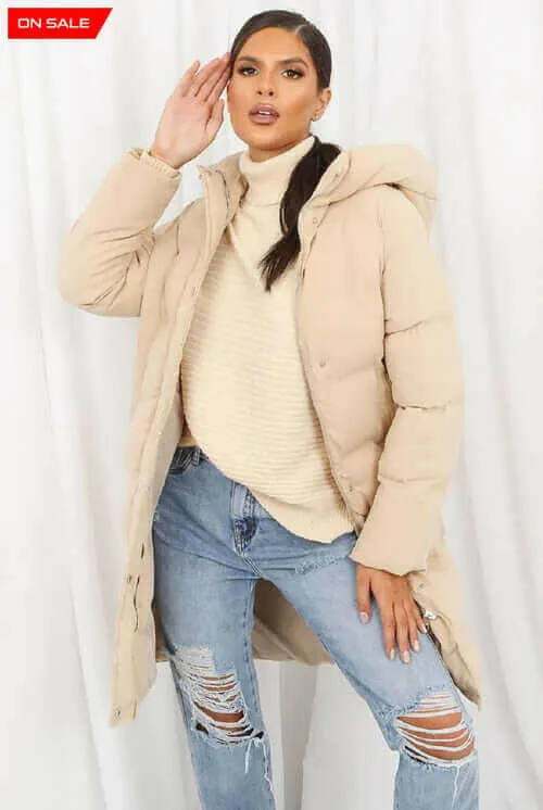 Hooded Longline Puffer Coat