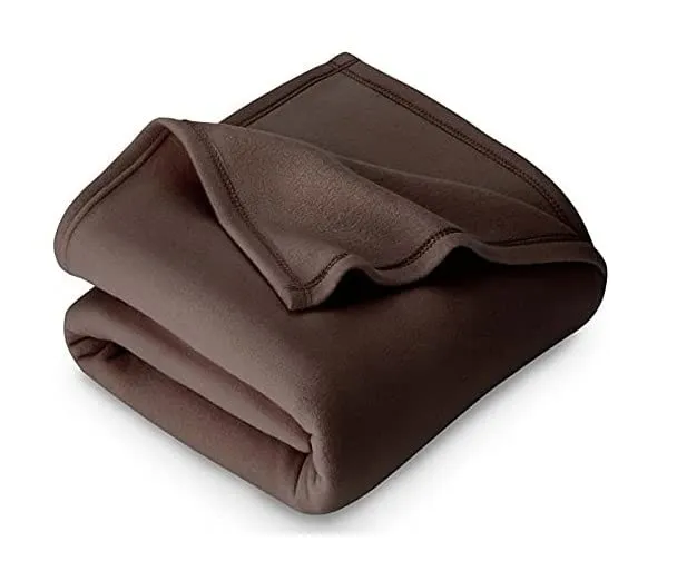 Ilsha® Plain Polar Light Weight Fleece 1 Single Bed Blankets (Pack of 1) Made up with Super Soft Material by Quality Hub (Brown)