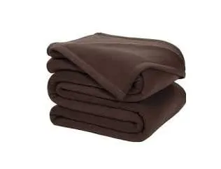 Ilsha® Plain Polar Light Weight Fleece 1 Single Bed Blankets (Pack of 1) Made up with Super Soft Material by Quality Hub (Brown)