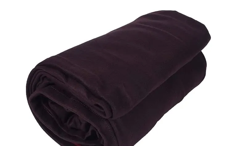 Ilsha® Plain Polar Light Weight Fleece 1 Single Bed Blankets (Pack of 1) Made up with Super Soft Material by Quality Hub (Brown)