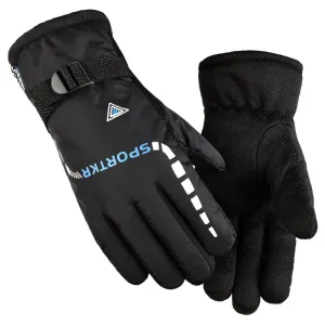 Mens Thicken Winter Sports Gloves for Skiing and Cycling