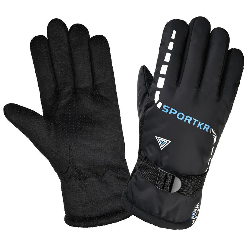 Mens Thicken Winter Sports Gloves for Skiing and Cycling