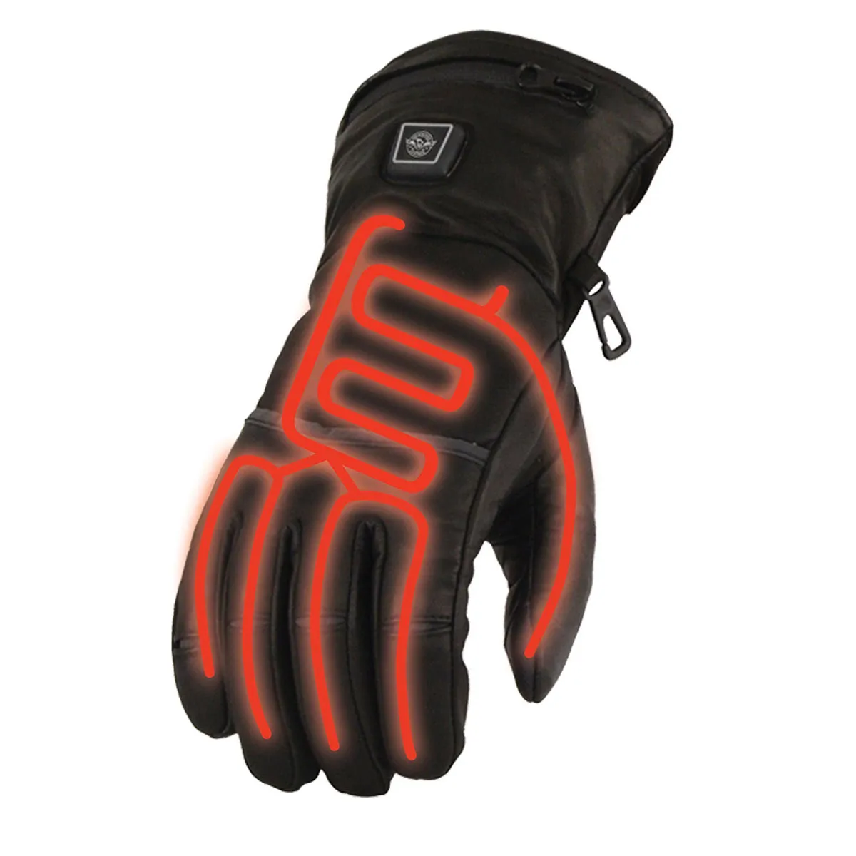 Milwaukee Leather MG7513 Men's Black ‘Heated’ Gauntlet Waterproof