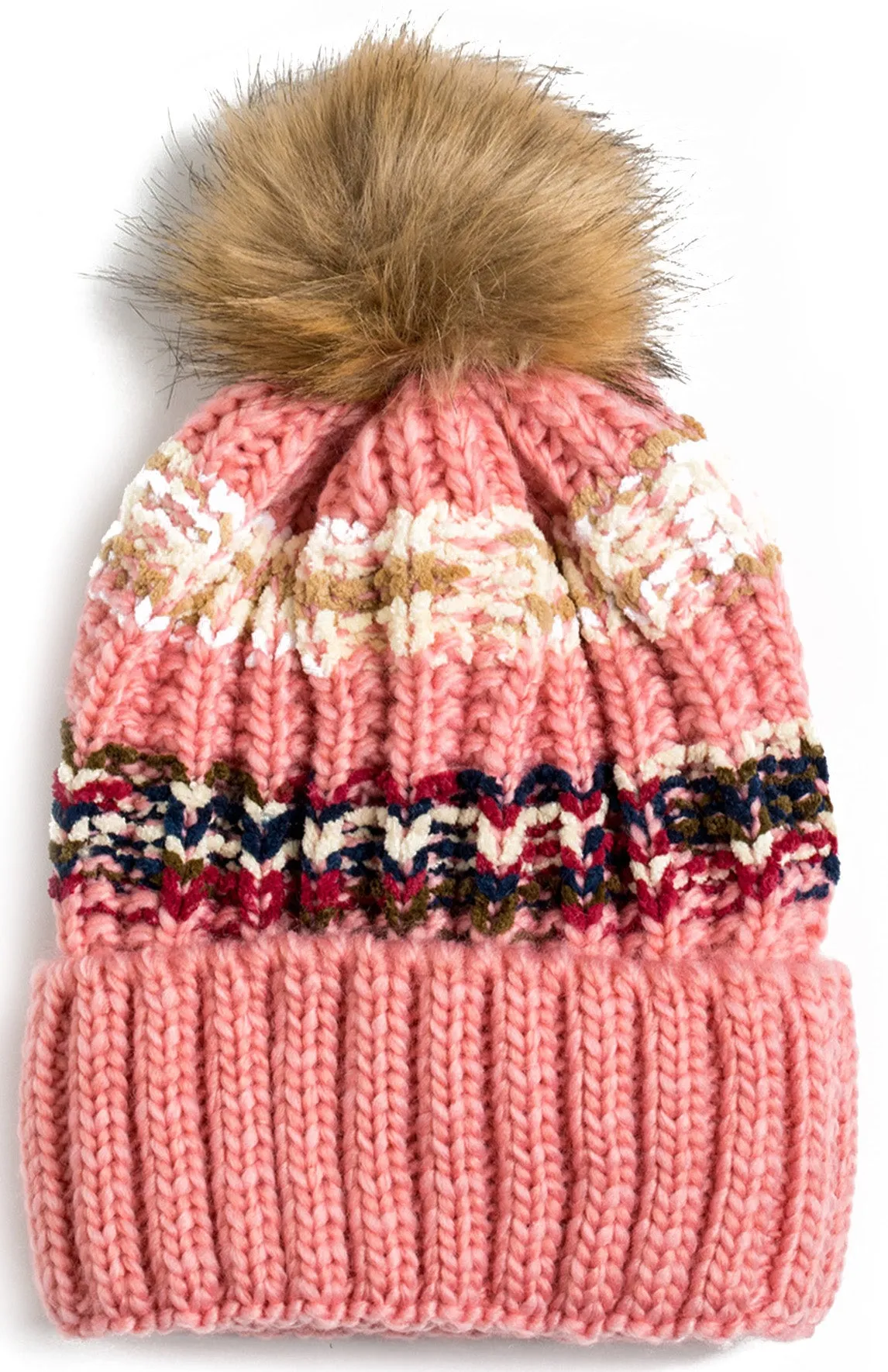 Multi Color Pom Beanie