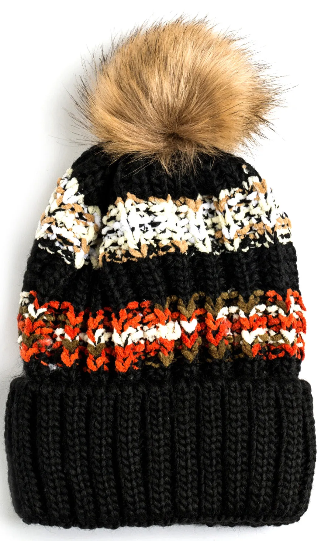 Multi Color Pom Beanie