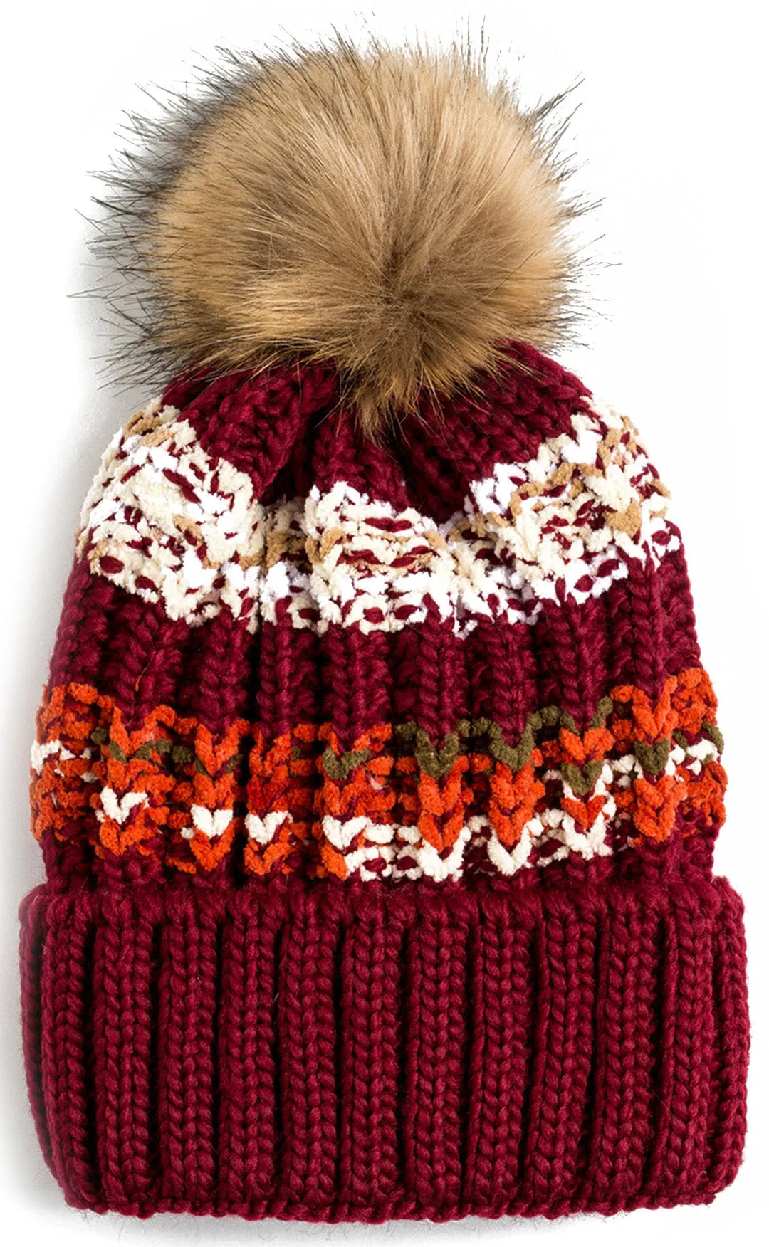 Multi Color Pom Beanie