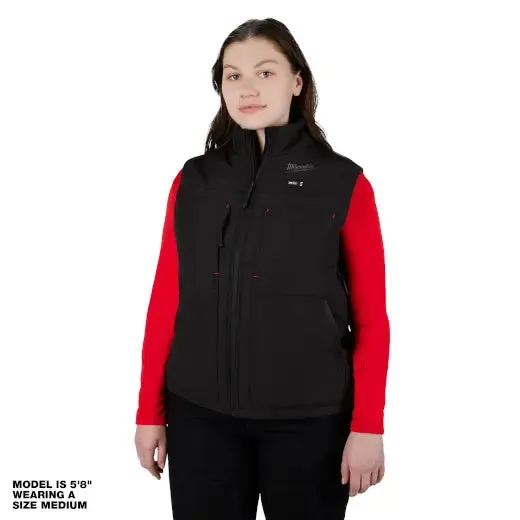 Open Box -  Milwaukee Tool Women's Small M12 12V Li-Ion Cordless AXIS Black Heated Quilted Vest (Vest Only)