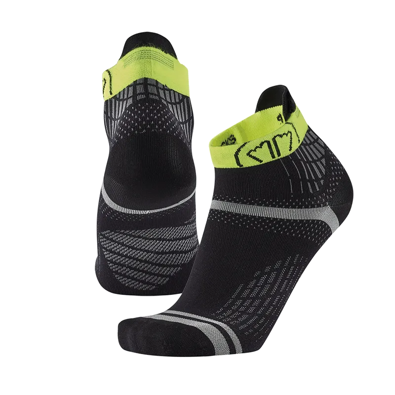 RUN FEEL RUNNING SOCKS BLACK - YELLOW