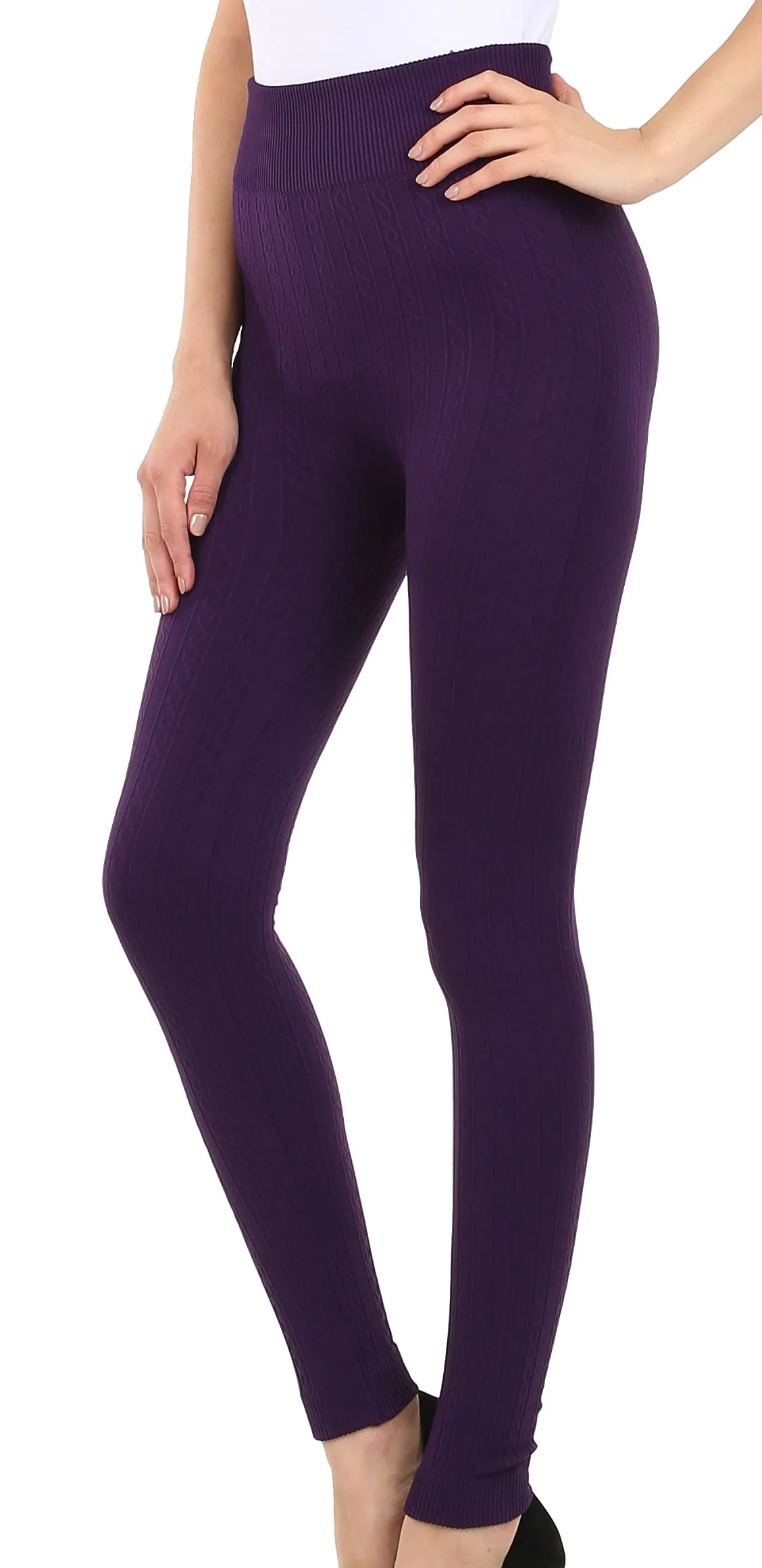 Sakkas Warm Soft Fleece Lined High Waist Leggings