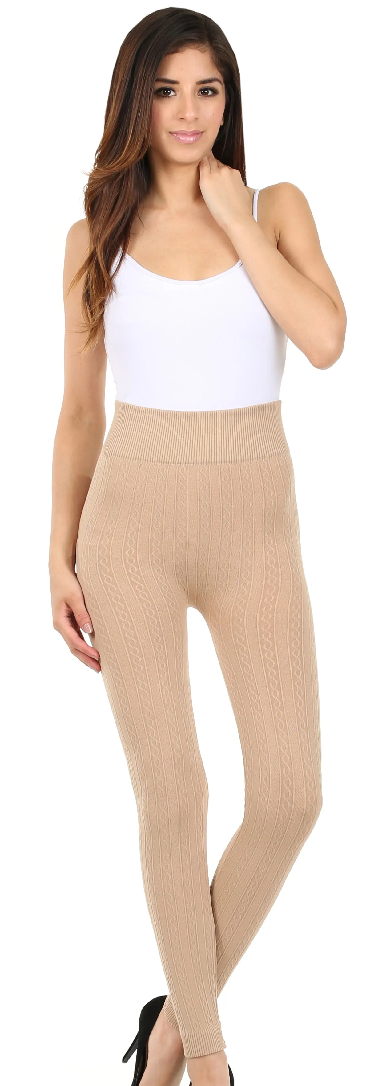 Sakkas Warm Soft Fleece Lined High Waist Leggings