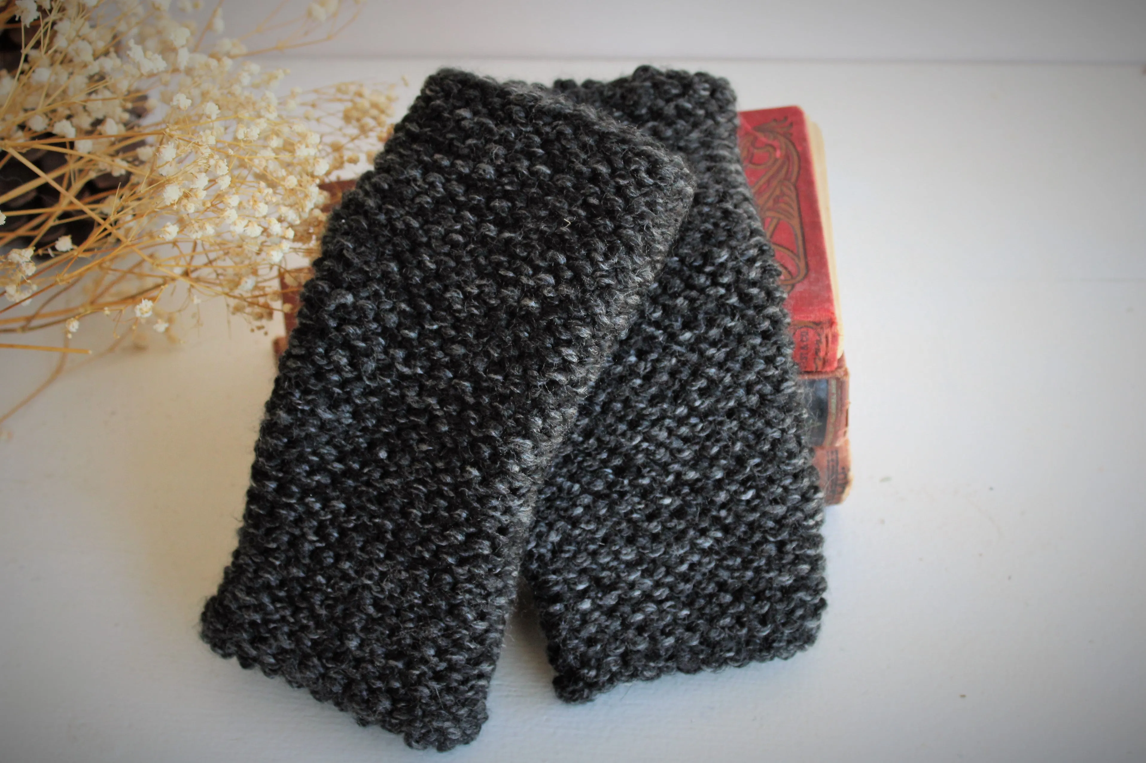 The "Evening Storm" Handknit Fingerless Gloves