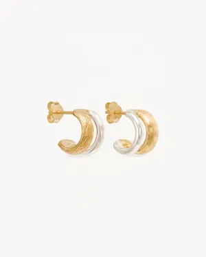 Two-Tone Shield Hoops