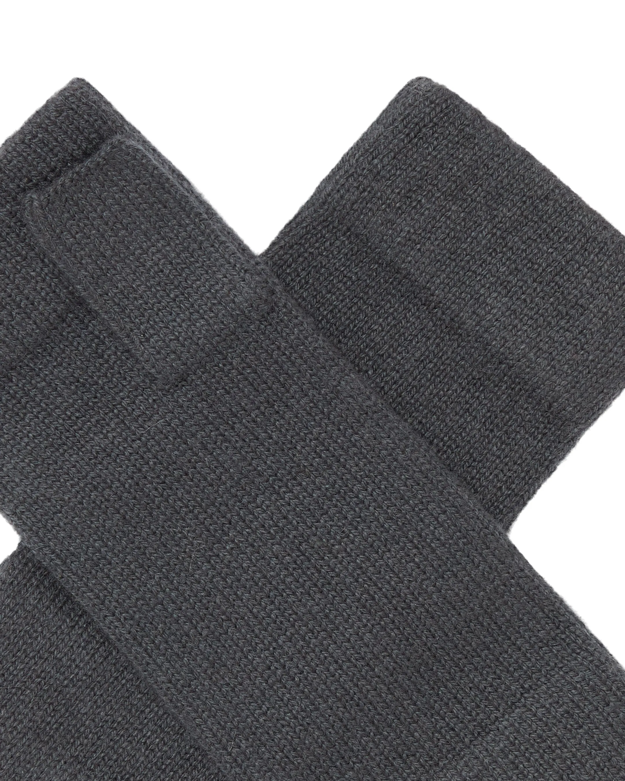 Unisex Fingerless Cashmere Gloves Anthracite Grey