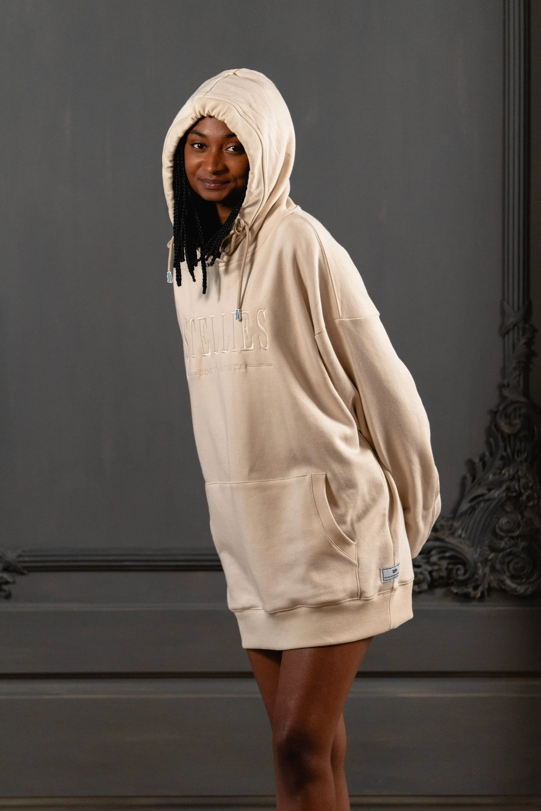 Unisex Fleece Hoodie in Crème