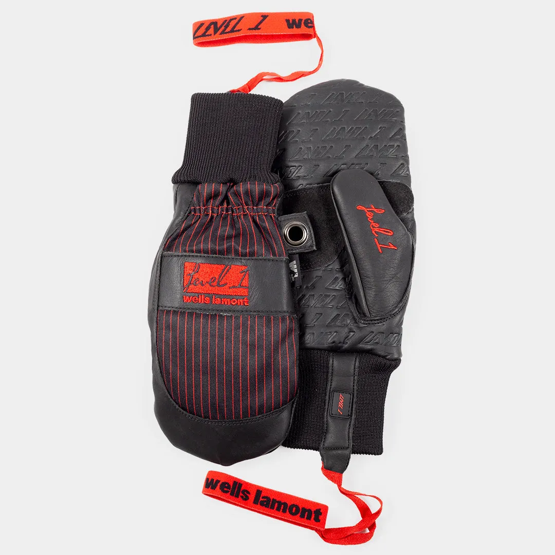 Wells Lamont® × Level 1 Lifty Mittens Black & Red