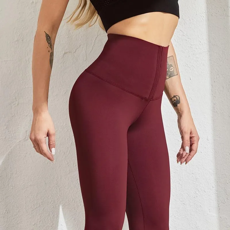 Women High Waist Push Up Compression Gym Workout Leggings