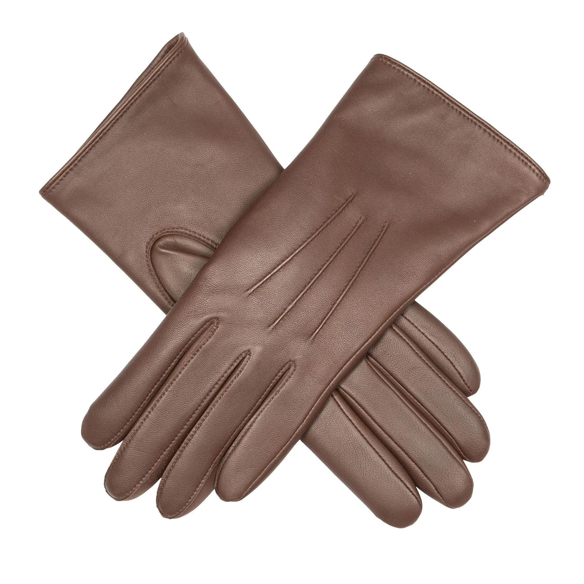 Women’s Heritage Three-Point Fur-Lined Leather Gloves