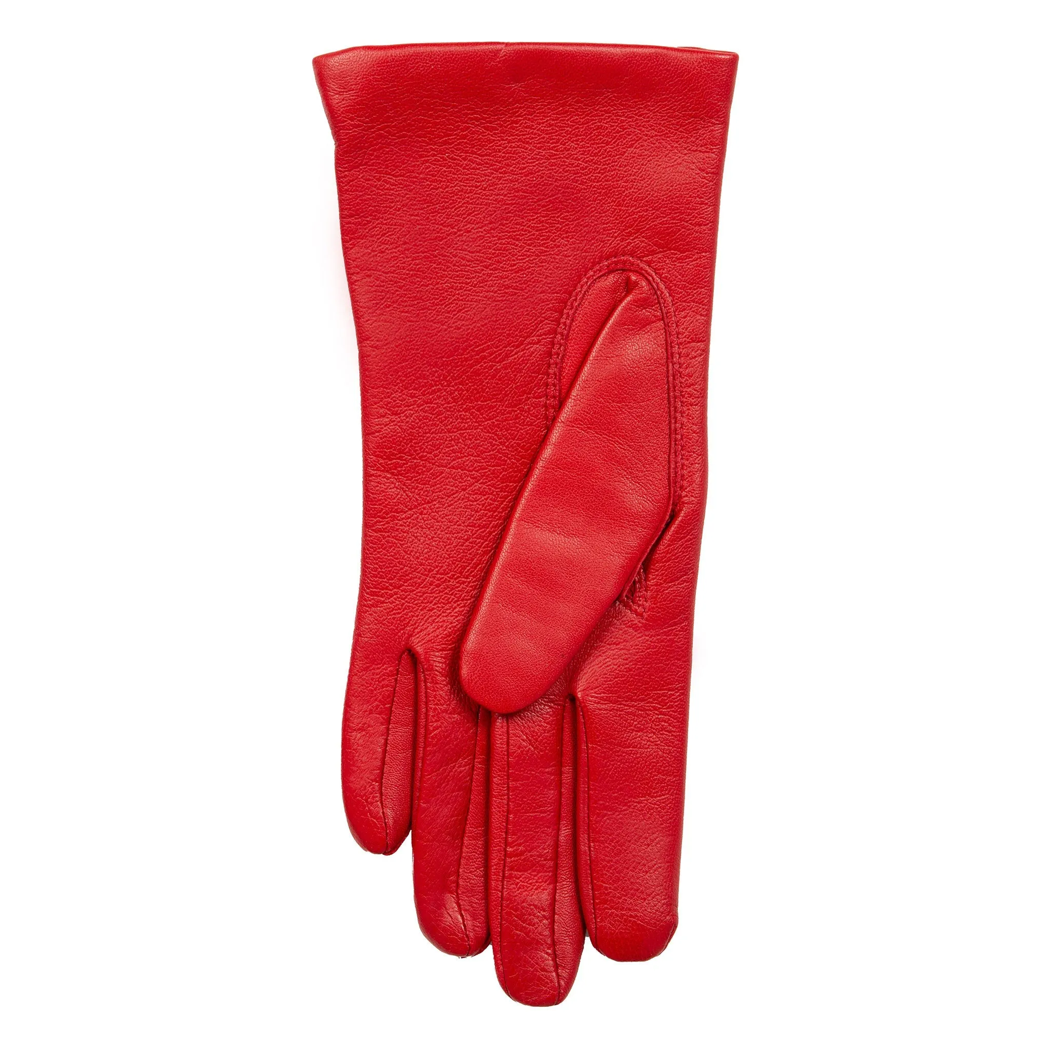 Women's Three-Point Lined Leather Gloves