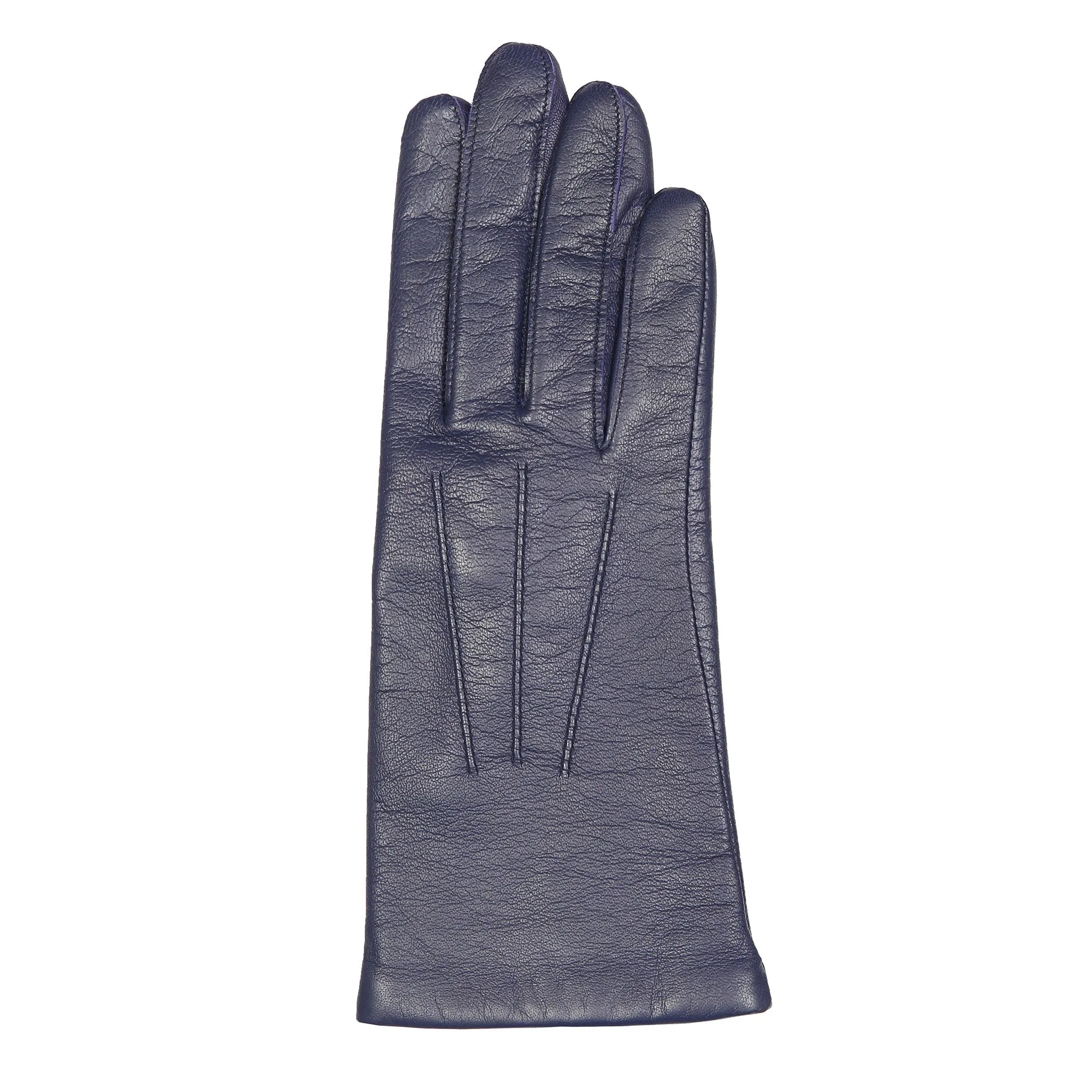 Women's Three-Point Lined Leather Gloves