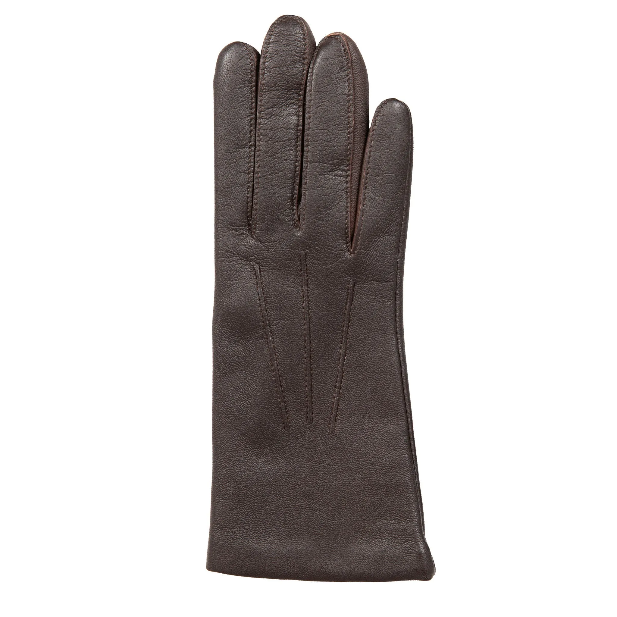 Women's Three-Point Lined Leather Gloves