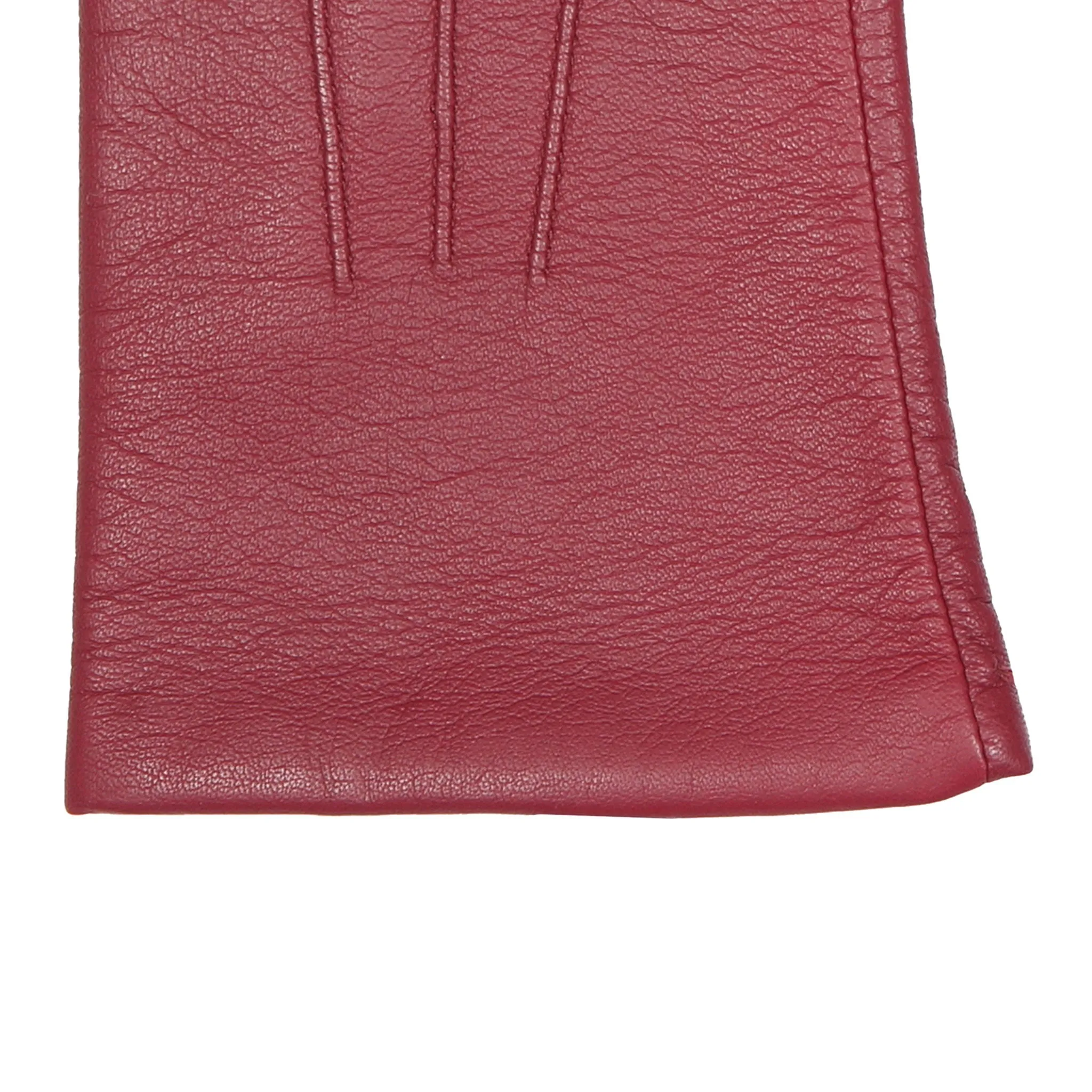 Women's Three-Point Lined Leather Gloves