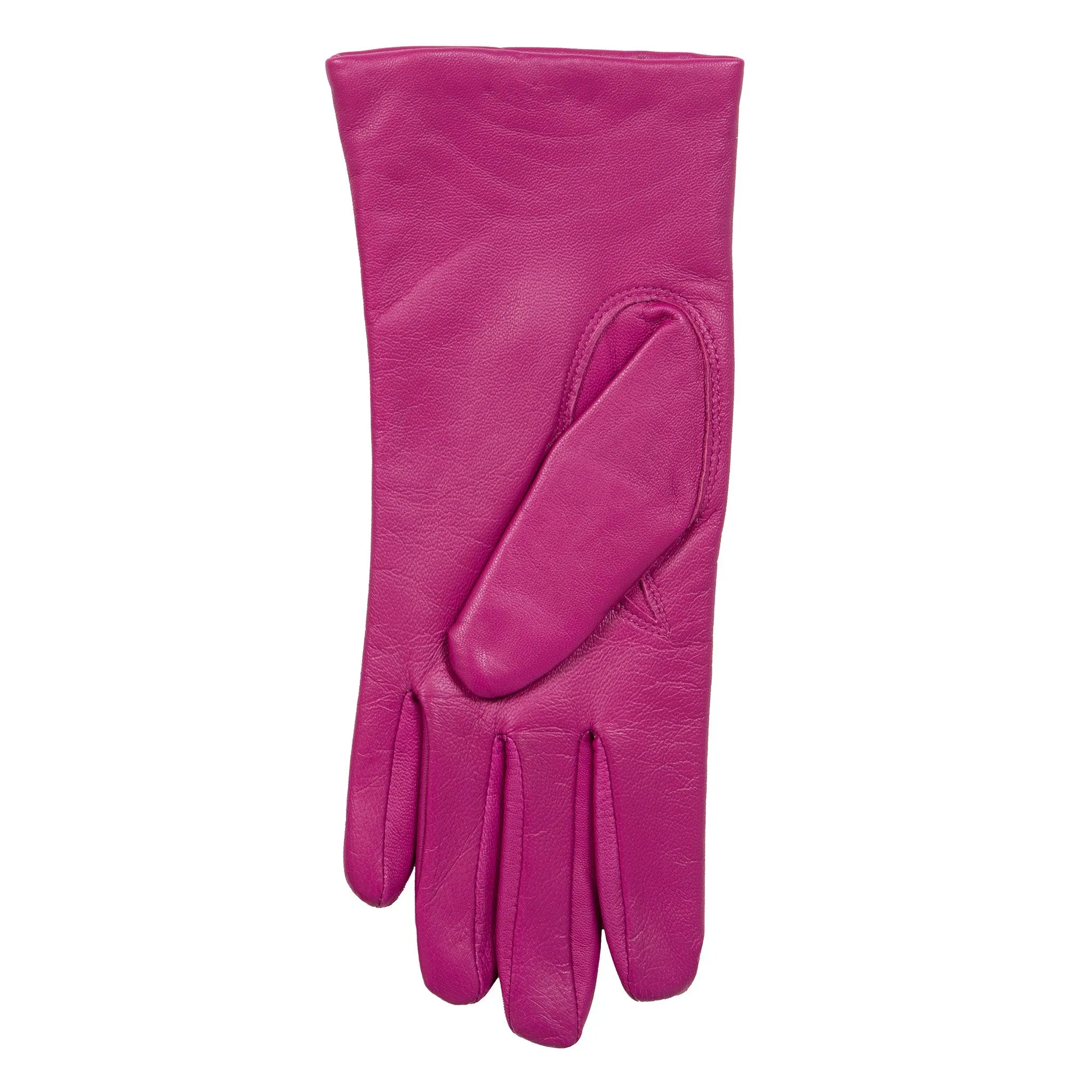 Women's Three-Point Lined Leather Gloves