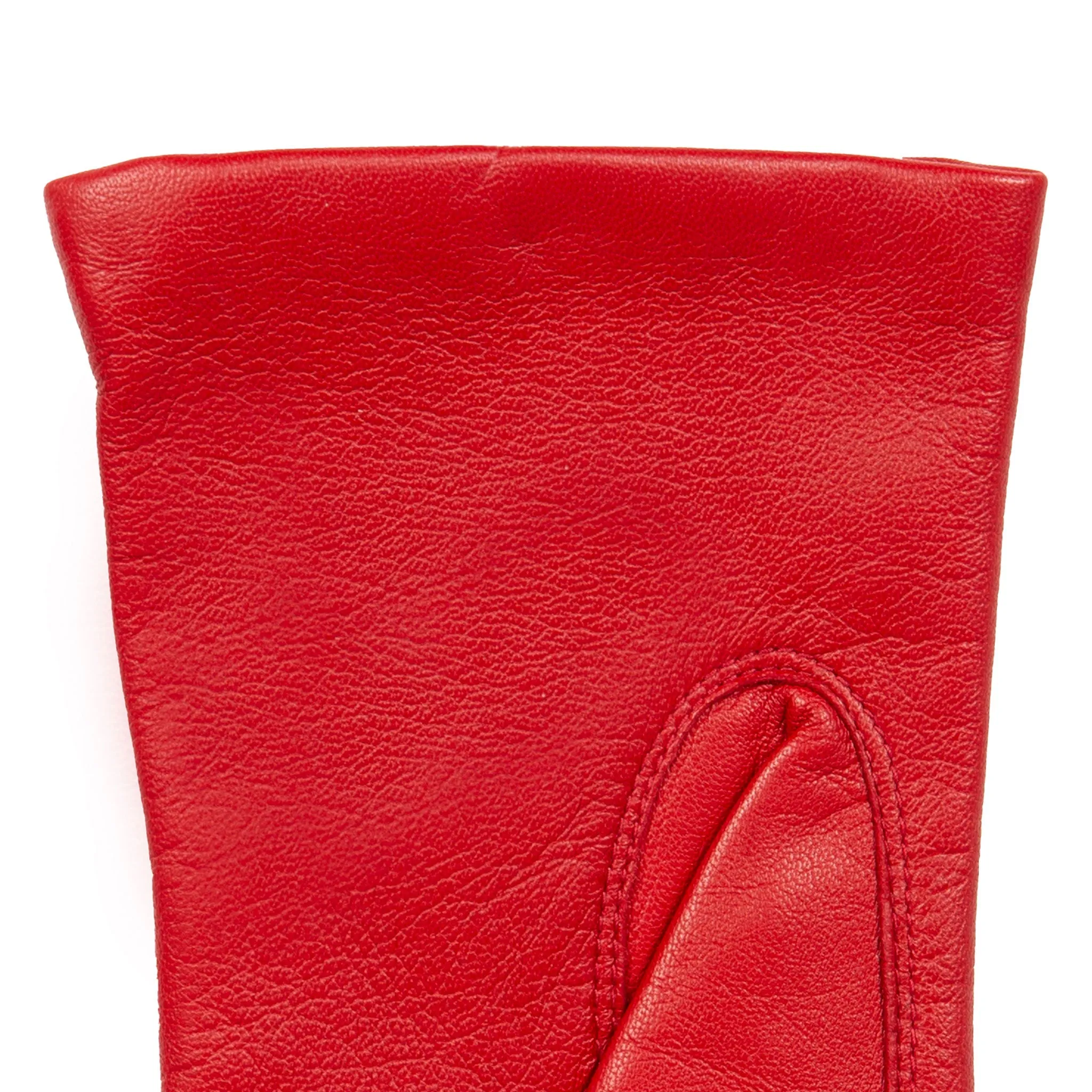 Women's Three-Point Lined Leather Gloves