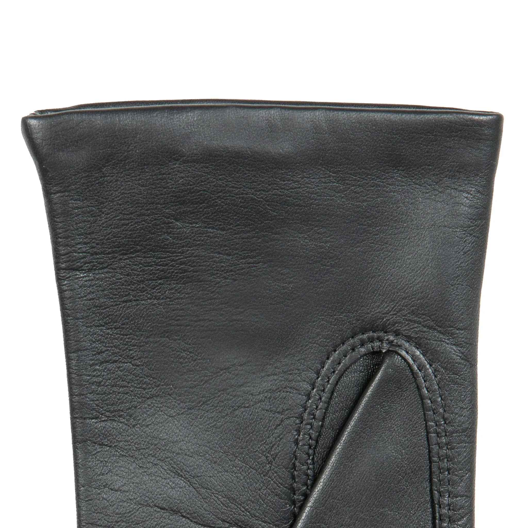 Women's Three-Point Lined Leather Gloves