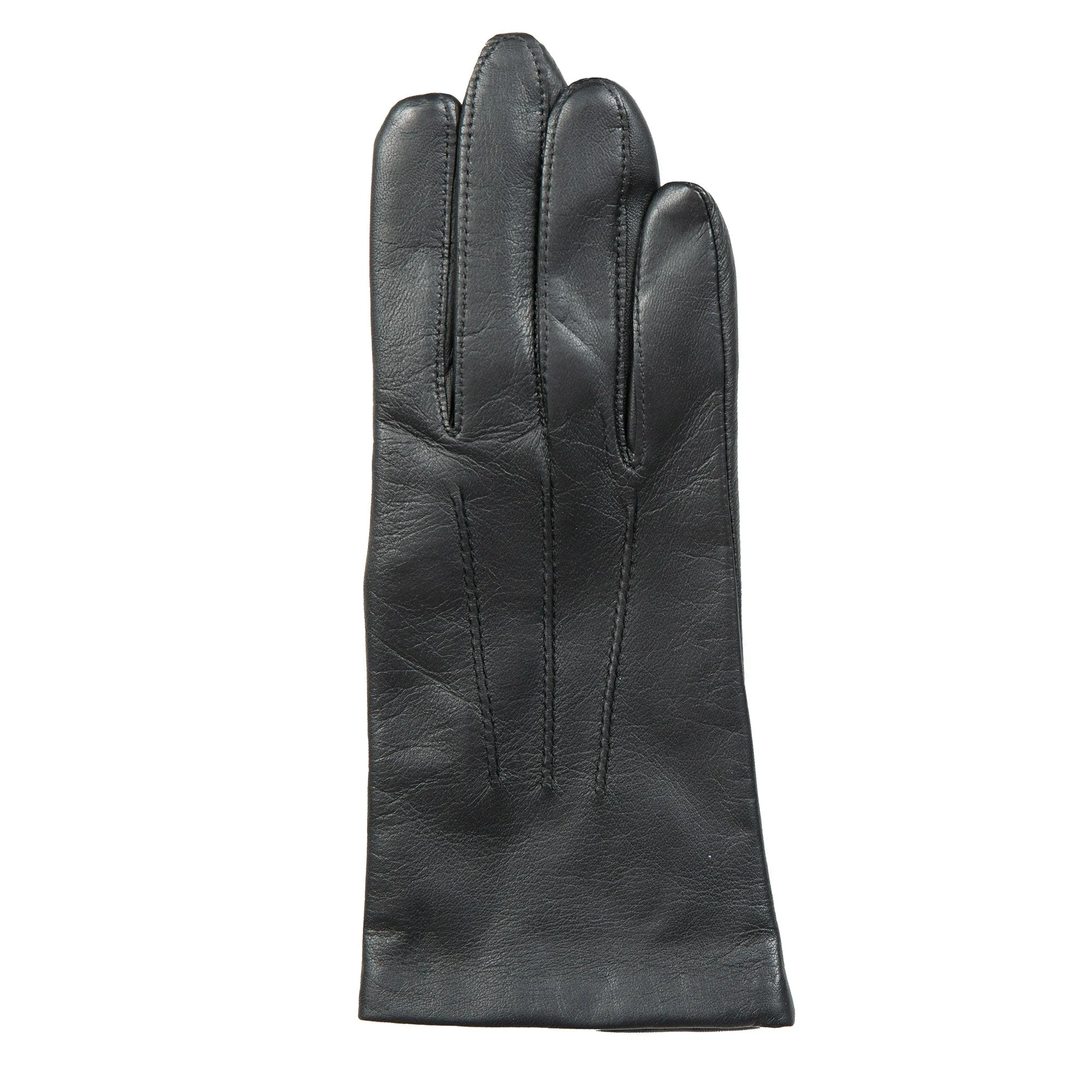 Women's Three-Point Lined Leather Gloves