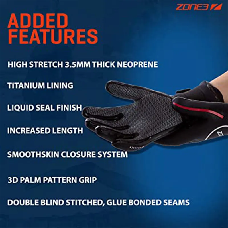 Zone3 - Neoprene Heat Tech Warmth Swim Gloves